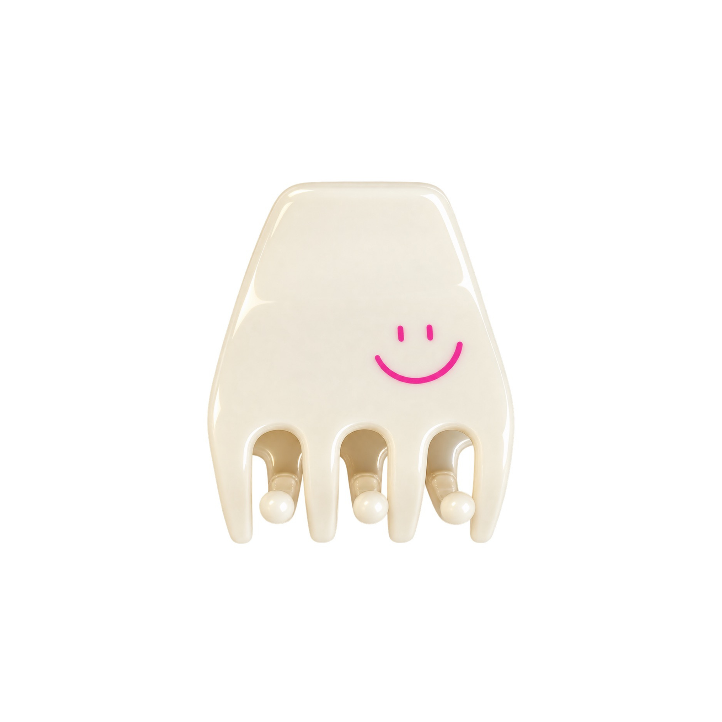 Haarklammer Smiley beige