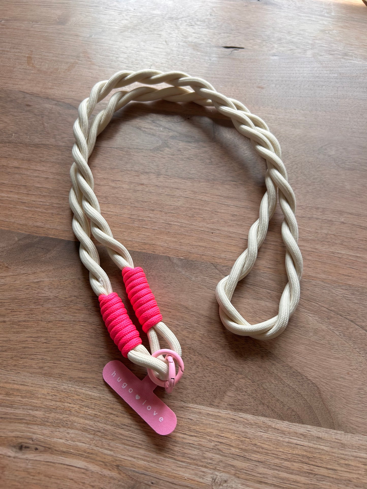 Handykette pink/beige