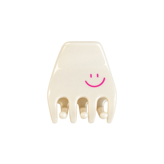 Haarklammer Smiley beige