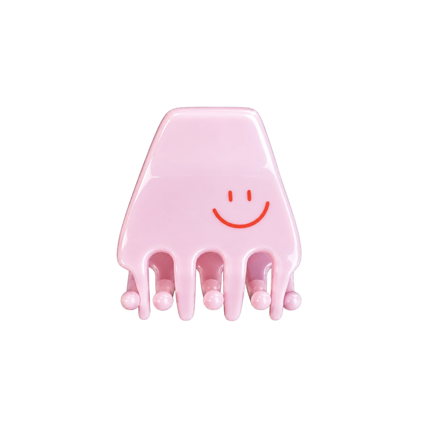 Haarklammer Smiley Pastell-rosa