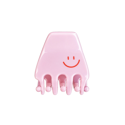 Haarklammer Smiley Pastell-rosa