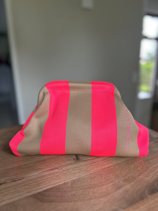 Clutch coral/taupe